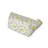 Lemon Tile Accessory Pouch w T-bottom in Yellow